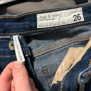 Rag & Bone High Rise Ankle Skinny Jeans